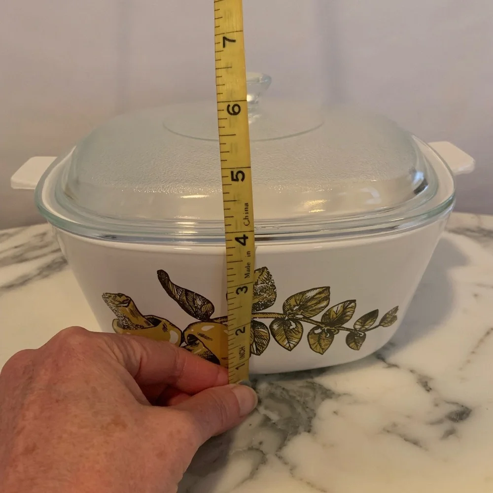 Vintage Corning Ware RARE Nature’s Bounty Mushroom 2.5 QT Casserole + Lid